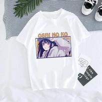 Moteriški marškinėliai Manga Anime Oshi No Ko Harajuku Ullzang marškinėliai Moterims Ai Ruby Akane Aquamarine Hoshino Drabužiai Viršutiniai drabužiai S