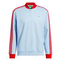 Adidas Originals 3 juostelių 1/4 užtrauktuko džemperis Golfo serija Madingas universalus patogus dryžuotas ilgomis rankovėmis džemperis Vyriškas džemperis Clear-Sky JP2060 XL
