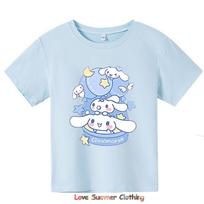 Merginos gobtuvas Mielas Cinnamoroll bliuzonas su gobtuvu Vaikams Animacinis šuo drabužiai Berniuko gobtuvas Džemperis Kūdikio laisvalaikio viršus 140
