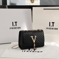 Elegantiškas Moteriškas Crossbody Krepšys Madingas Korėjos Pečių Krepšys Moteriškos Rankinės PU oda juoda