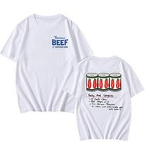 Meškos TV serialo marškinėliai The Original Beef of Chicagoland Spausdinti marškinėliai Medvilniniai vyriški/moteriški laisvalaikio marškinėliai Grafiniai marškinėliai Viršus XS balta