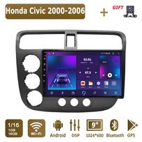 Android Carplay Automobilinis Radijas Honda Civic 2000-2006 Multimedijos Grotuvas Pagrindinis Įrenginys Stereo GPS Navigacija BT WIFI 2+32GB 1+16GB