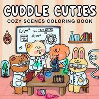 Edukacinė spalvinimo knygelė „Spooky Cutie Montessori“ piešimo žaislai, grafiti tapybos knygos dovana CUDDLE CUTIES-88Pages