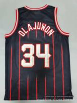 Hakeem Olajuwon Rockets Nr. 34 Siuvinėtas krepšinio marškinėlis L