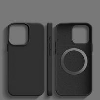 Magnetinis skysto silikono smūgiams atsparus dėklas iPhone 17 16 15 14 13 Pro Max 16 Plus, skirtas Magsafe belaidžio įkrovimo dangtelis iPhone 17 Pro Max juoda