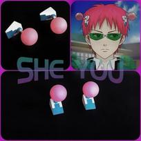 Anime Saiki K. nelaimingas gyvenimas. Cosplay Reikmenys Saiki Kusuo Perukas Smeigtukai Akiniai Žalių Lęšių Saulės Akiniai Kostiumų Aksesuarai One Size