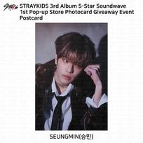 Stray Kids 3-iasis mini albumas 5 Star Soundwave Pop Up Dovana Fotokortelė Atvirukas Seungmin - 1st Postcard