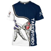 3D Taekwondo Judo Spaudos Marškinėliai Vaikams Mada Sportas Trumpomis Rankovėmis Vyrams Vasara Sporto Salės Drabužiai Harajuku Marškinėliai Šaunūs Viršūnės S
