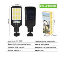 108 COB LED reflektorius sodo saulės judesio jutiklio šviesa lauko vandeniui atspari žmogaus indukcija saulės energijos prožektorius gatvės sieninė lempa 1pcs