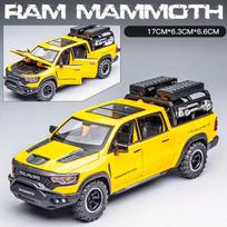Dodge Hennessey Mammoth 1000 TRX Off-Road Pikapas Simuliacija Metalinis ir Žaislinis Transporto Priemonės Garsai ir Šviesa Traukiamas Automobilis 1:32 lydinio modelis
