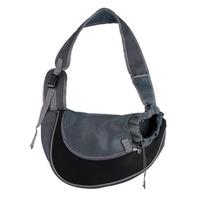 Naminio gyvūno katės šuns nešiojimo kuprinė kelioninė rankinė per petį tinklinė sling nešiojimo pakuotė naminių gyvūnų nešiojimo reikmenys crossbody rankinė per petį S juoda
