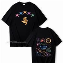 2023 Stray Kids marškinėliai unisex moterims grafiniai marškinėliai unisex hip hop marškinėliai aukštos kokybės medvilnė dideli marškinėliai unisex 4XL