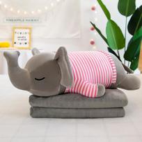 Animacinis dvipusis pagalvės ir pledo rinkinys: Jaukus miego pledas ir sofos pagalvė - dovana Pillow 60cm, Blanket 1.1m x 1.6m yellow