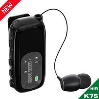 K75 Lavalier Verslo Bluetooth 5.4 Ausinė Pokalbiams/Muzikai 20H Su Mikrofonu Triukšmo Slopinimas Nuotrauka Vienu Paspaudimu LCD HIFI Belaidė Laisvų Rankų Įranga juoda