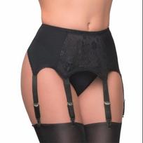 Europos & Amerikos Teismo Stiliaus Nėrinių Didelio Dydžio 6 Dirželių Garteris Kūno Formuotojas Lingerie Small balta