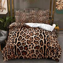 „Leopard Print“ serijos patalynės komplektas, lengvas 3D Beast stiliaus pūkų antklodės užvalkalas, labai didelė / karalienė lova, viso dydžio prabangus antklodės užvalkalas Baby 100x135cm