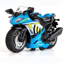 1/12 mastelio Kawasaki motociklų liejimo lydinio modelio žaislas, atsitraukimo funkcija su garsu ir šviesa vaikams suaugusiems dovanų kolekcija 1/12-Size:13*8.5*6cm mėlyna
