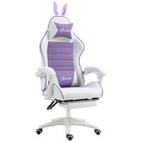 Žaidimų kėdė violetinė ir balta