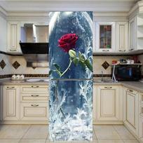 Menas New Rose Šaldytuvo lipdukas Gėlės Rašto sienų lipdukai Namų apdaila Virtuvė Sienų Menas Freska Dekoras Modernus Renorative 40x120cm