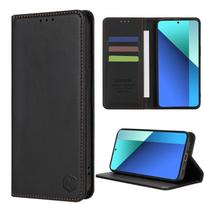 Piniginės Odinis Magnetinis Skyrelis Atlenkiamas Odinis Telefono Dėklas Samsung Galaxy S25 Ultra S24 FE S23 S22 S21 S20 S10 Plus A16 A35 A55 Galaxy S25 juoda