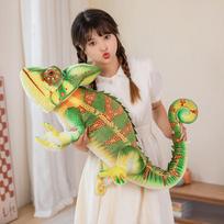 80/110cm Imitacinis Milžiniškas Driežas Chameleonas Pliušinis Lėlė Pagalvė Žalias Raštas Vabzdys Roplys Pliušinis Žaislas Namų Dekoracija Dovana Berniukams about 80cm