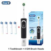 Oral B D100 Vitality Rotacinis elektrinis dantų šepetėlis Super Clean Timer Vandeniui atsparus suaugusiųjų įkrovimo dantų šepetėlis Papildomas Pakeiskite šepetėlio galvutę