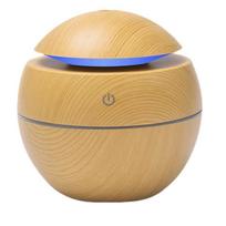 Mini oro drėkintuvas USB ultragarsinis aromato difuzorius medžio imitacijos 7 LED lemputės elektrinis eterinių aliejų difuzorius namų aromaterapijai 01