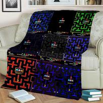 3D Pacman Retro Klasikos Žaidimo Žaidėjo Antklodė, Minkšta Mesti Antklodė Namams Miegamajam Lovai Sofai Piknikui Kelionei Biurui Dangalas Vaikams 76x102cm(30x40in)