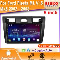 Automobilinis stereo radijas Multimedia 4G Wifi Android Carplay Ford Fiesta Mk VI 5 Mk5 2002 - 2008 Navigacija GPS Belaidis Auto 4 core 1GB+32GB carplay
