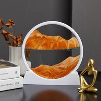 Prabangus 3D smėlio laikrodis: Elegantiškas stalinio kompiuterio dekoras ir dovana visiems 7-inch Diameter 18cm