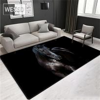 Black Horse 3D kilimas ant grindų Gyvūnų raštas Didelis kilimas Svetainė Namų dekoras Minkšta kempinė durų kilimėlis įėjimo durys Vonios kambarys 40x60cm 1pcs