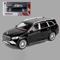 1:24 mastelio GLS600 metalinis automobilio modelis, lietinio lydinio imitaciniai automobilių modeliai, 6 durys gali būti atidaromos su garsiniais ir šviesiais žaislais vaikams 1/24-22x9.5x7.5cm juoda