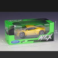 1:24 mastelio Welly Lamborghini Huracan LP610-4 lydinio automobilio modelis Metaliniai žaisliniai transporto priemonės Diecasts Automobilio modelis Aukštos simuliacijos kolekcija Vaikų dovanos 1/24-18x8x5cm geltona