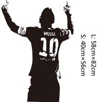 Lipnios futbolo žaidėjų drožinėtos sienų lipdukai Svetainės miegamojo lango spintelės dekoravimas Vandeniui atsparūs nuimami lipdukai 40*56cm