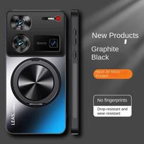 ZTE Nubia Z60 Ultra dėklas Kietas Matinis Su Žiedu Stovu Magnetinis Apsauginis Galinio Dangtelio Dėklas Nubia z60Ultra Pilno Dengimo Korpusas For Nubia Z60 Ultra juoda