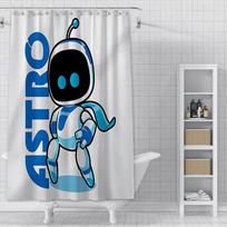 Animacinis ASTRO BOT Dušo užuolaida Vandeniui atsparus poliesterio audinys Dažyta Spalvingos vonios užuolaidos Namų vonios kambario dekoras Užuolaida su kabliukais YL90x180cm