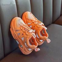 Summer Kids Shoes New Fashion Comfort Sneakers Soft Bottom Anti Slip Breathable Girls Shoe Casual Simple Retro Boy Shoe Tenis 26insole16.5cm oranžinė