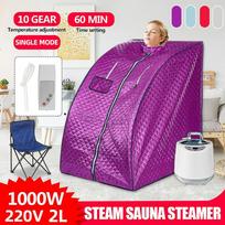 2.5L Nešiojama Sulankstoma Garinė Pirtis SPA Kambario Palapinė su Garo Generatoriaus Talpa Svorio Metimo Detoksikacijos Aparatas Viso Kūno Liekninimas AC 220V raudona