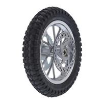 12,5x2,75 colio Mini dviračio galinis ratas Neslystantis guminis plieno lydinio 47cc 49cc 2 taktų purvo dviračiui Silver