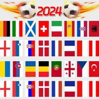 2025 Europos šalių vėliava Europos futbolo čempionato šalies vėliavų girlianda Nacionalinės vėliavėlės Baneris Futbolo renginys vakarėlio dekorui 14x21.5xcm
