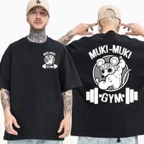 Anime Demon Slayer Uzui Tengen Spausdinti Marškinėliai Unisex Juokingi Ninja Pelės Muki Muki Sportiniai Marškinėliai Raumenų Pelė Per dydžio Marškinėliai Unisex 3XL