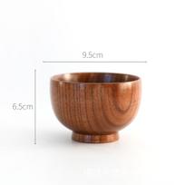 Japoniškas rankų darbo retro raudonojo datulio medienos dubuo – didelis vientiso medžio ryžių ir sriubos dubuo buitiniams indams Single Piece, Free Shipping