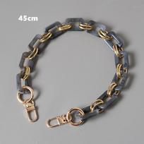 Naujas mados moters rankinės aksesuaras metalinės dalys baltos perlinės akrilo dervos grandinės prabangus dirželis, moteriškas ant pečių, mielos sankabos grandinės 45CM pilka spalva