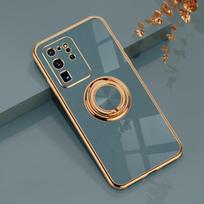 Prabangus padengtas minkštas silikoninis magnetinis žiedinis stovo dėklas, skirtas Samsung Galaxy S23 Ultra S22 Plus S21 Ultra S20 FE A33 A53 5G S20 FE pilka spalva