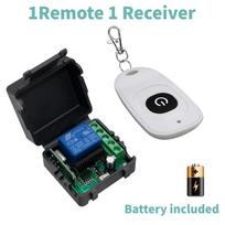 433Mhz belaidžio nuotolinio valdymo jungiklis DC 12V 1CH relės modulio imtuvas RF siųstuvas garažo užuolaidų buitinei įrangai