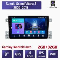 „Android“ automobilio radijas, skirtas „Suzuki Grand Vitara 3 2005–2015“ multimedijos grotuvui, navigacijai, 2Din stereofoniniam „Carplay“ galvos blokui, garso sistemai, 4+64GB 2+32GB