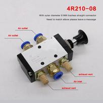 4R210-08 Stumdomas pneumatinis vožtuvas 5/2 1/4  BSPT ir jungtis Duslintuvas 8mm connector