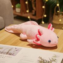 45cm Mielas Salamandros Pliušinis Žaislas, Immituojantis Dinozaurą, Iškamša, Kawaii Meksikos Salamandros Gyvūno Lėlė 45cm rožinė