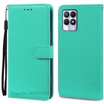Dėklas Realme 8i Dėklas Minkšto Silikono Piniginė Apverčiamas Odinis Dėklas Realme 8i Telefono Dėklui Realme 8 i Dangtelis Coque Fundas For Realme 8i dangaus mėlyna spalva
