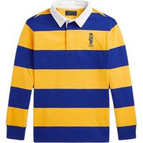 Polo Ralph Lauren Polo marškinėliai FW24 Dryžuoti Gyvūnų rašto Ilgomis rankovėmis Vaikams Viršutiniai drabužiai Geltoni Mėlyni CWPOKNIY8021221-999 L